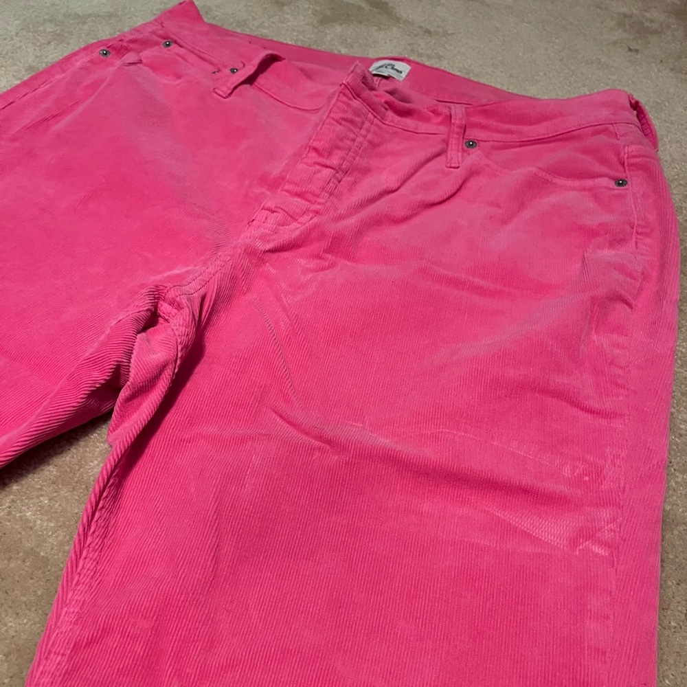 J Crew Hot Pink Matchstick Corduroy Pants